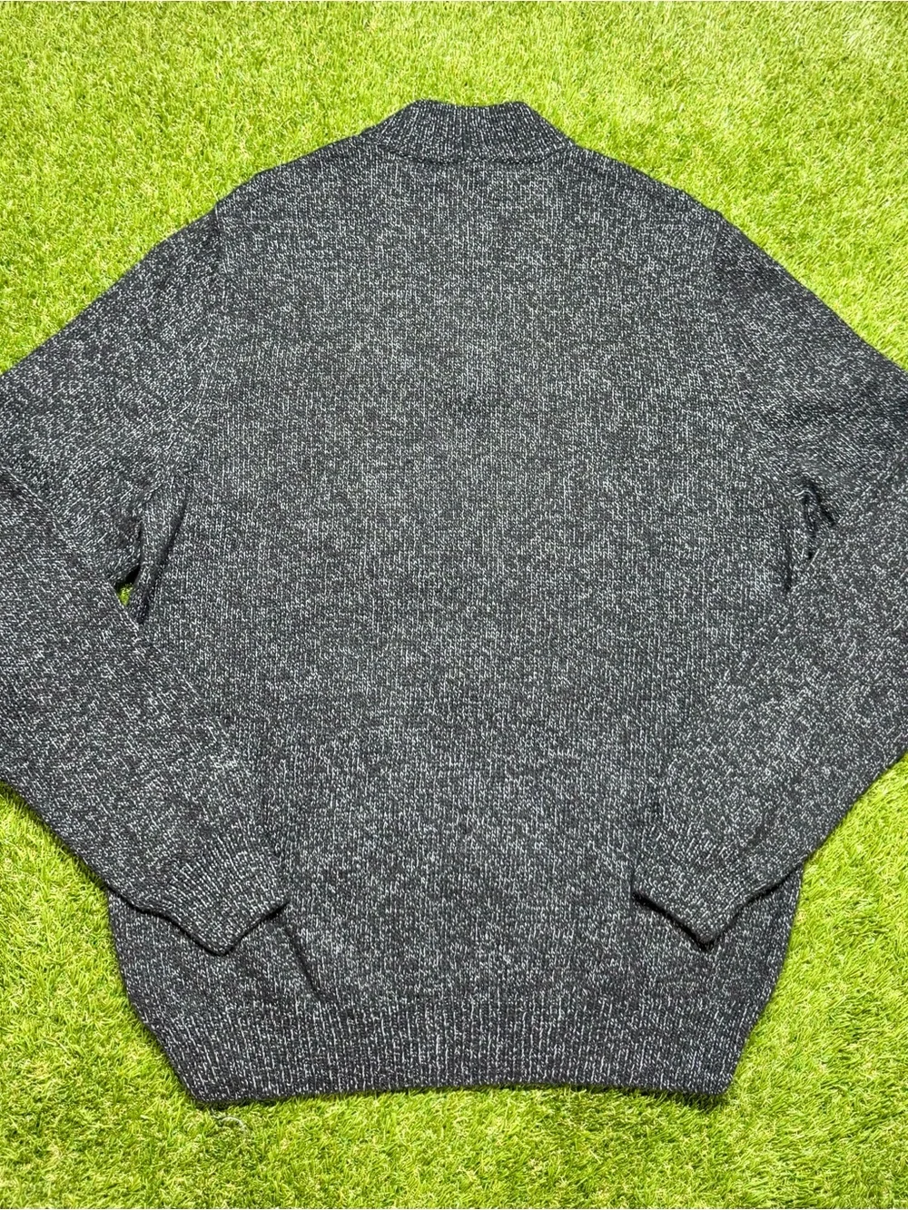 Chaps Men's Black 1/4 Zip Mock Neck Knit Pullover Sweater XL Black NWT